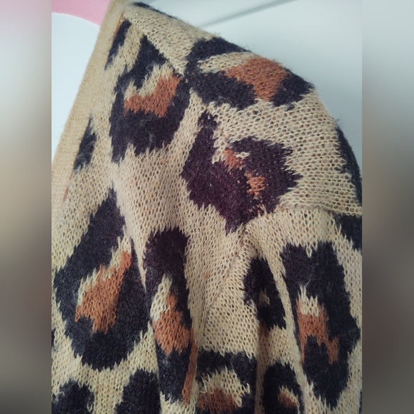 Leopard Print Open Cardigan - Picture 7 of 9